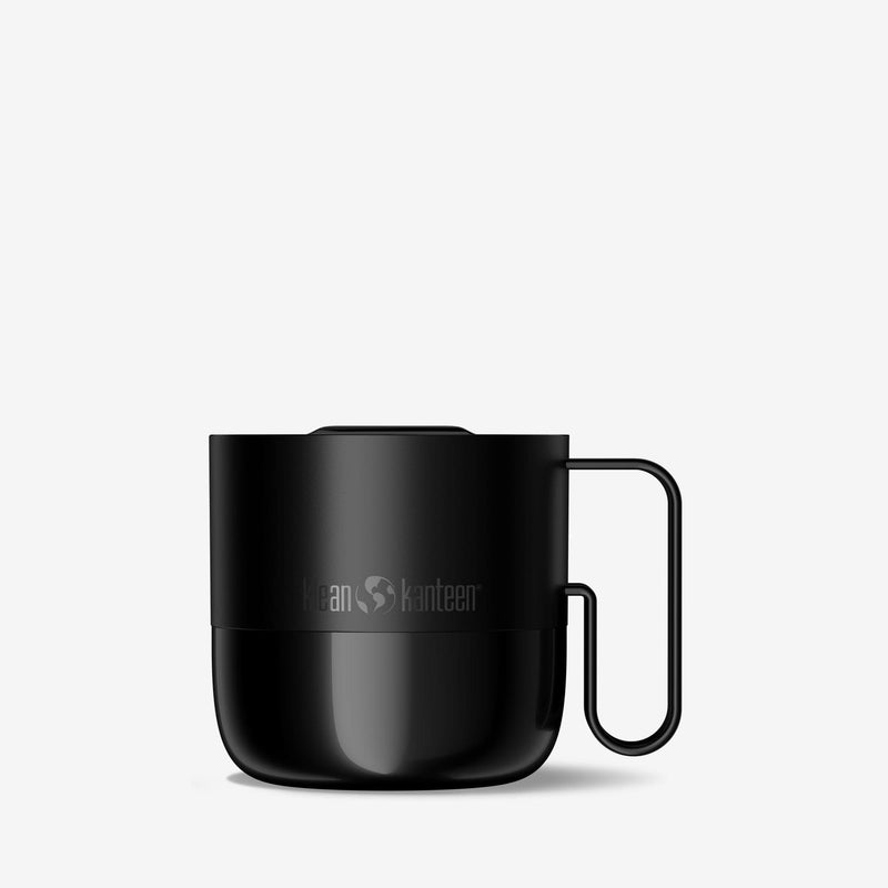 Klean Kanteen Black 12oz Rise Insulated Mug with Handle & Slide Lid