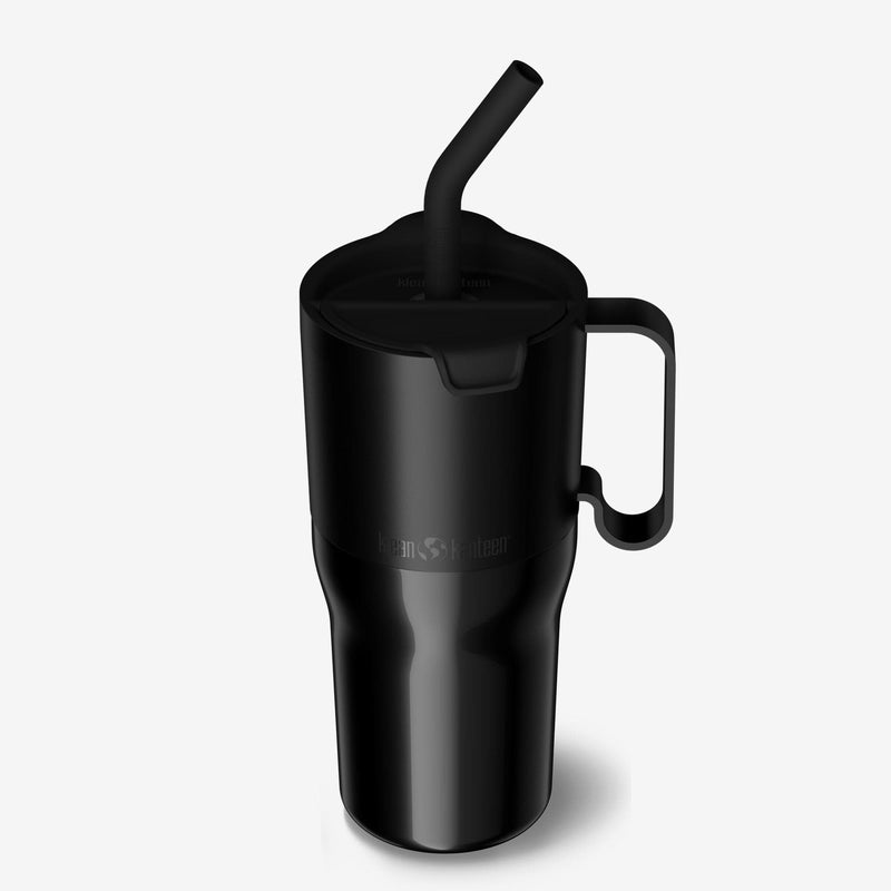 Klean Kanteen Black 26oz Rise Insulated Tumbler with Handle & Straw Lid