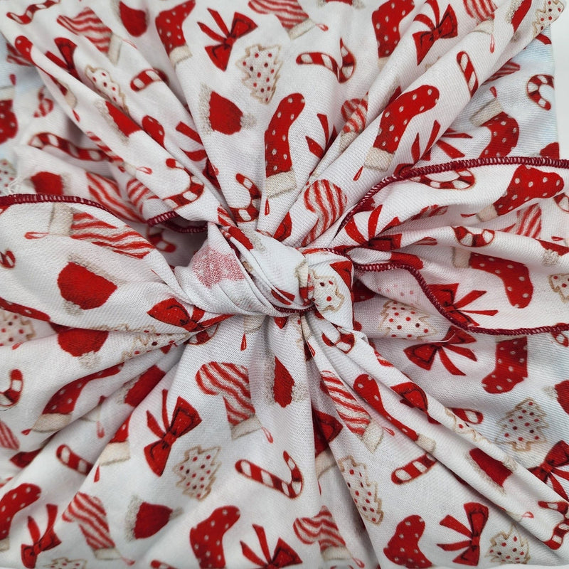 Waste Free Celebrations Christmas Cookies and Candy Furoshiki Gift Wraps- Set of 4