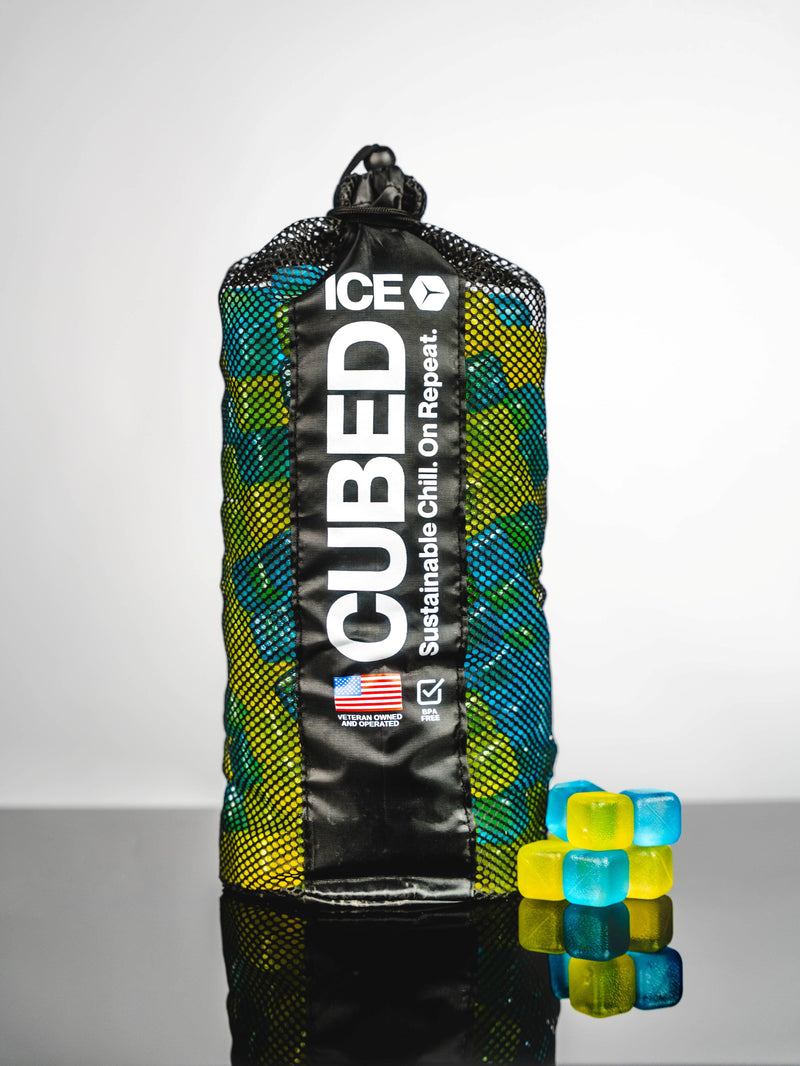 CUBED ICE CUBED ICE-Blue-Yellow-10lb Bag