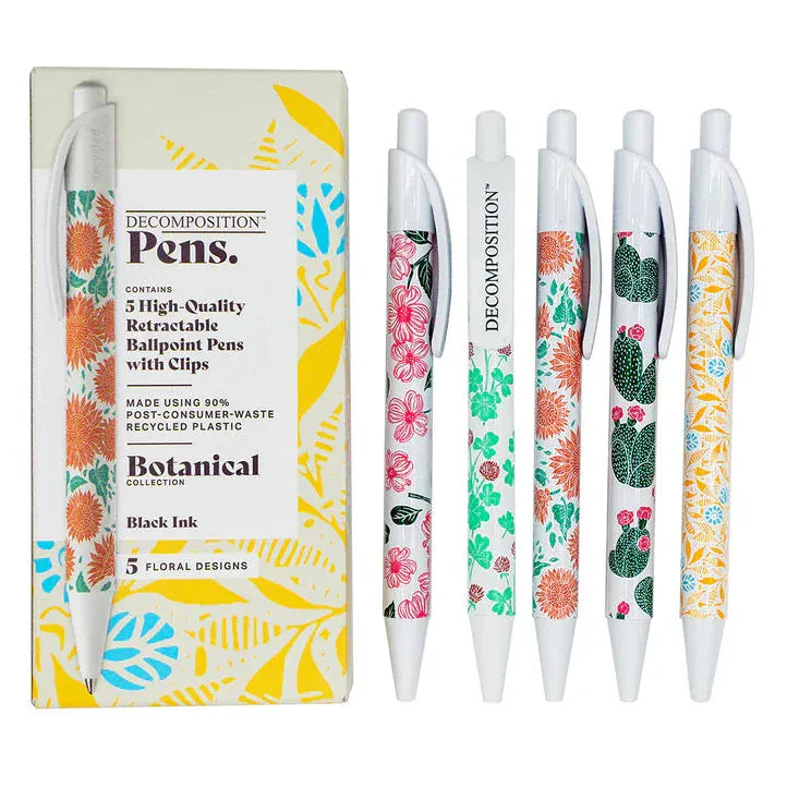 Decomposition Botanical 5pk Recycled Ballpoint Pens