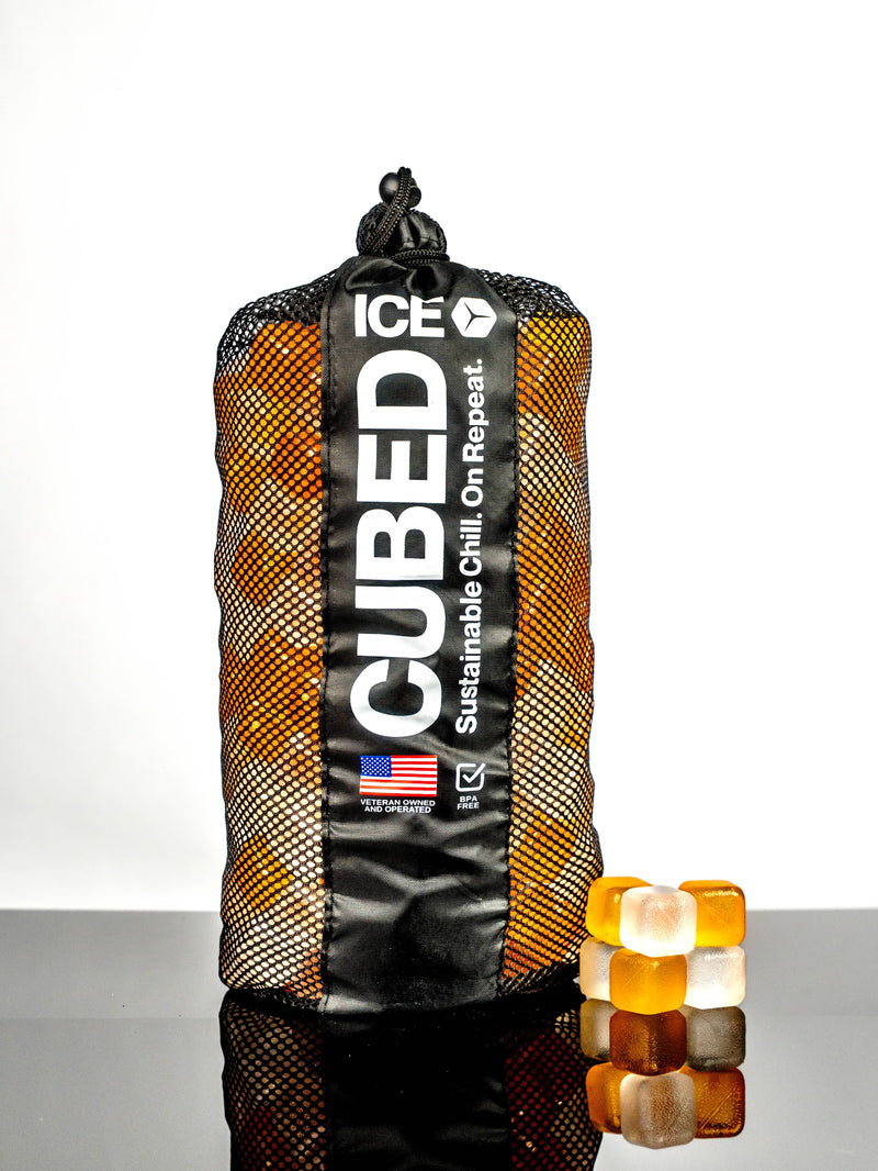 CUBED ICE CUBED ICE-Orange-Clear-10lb Bag