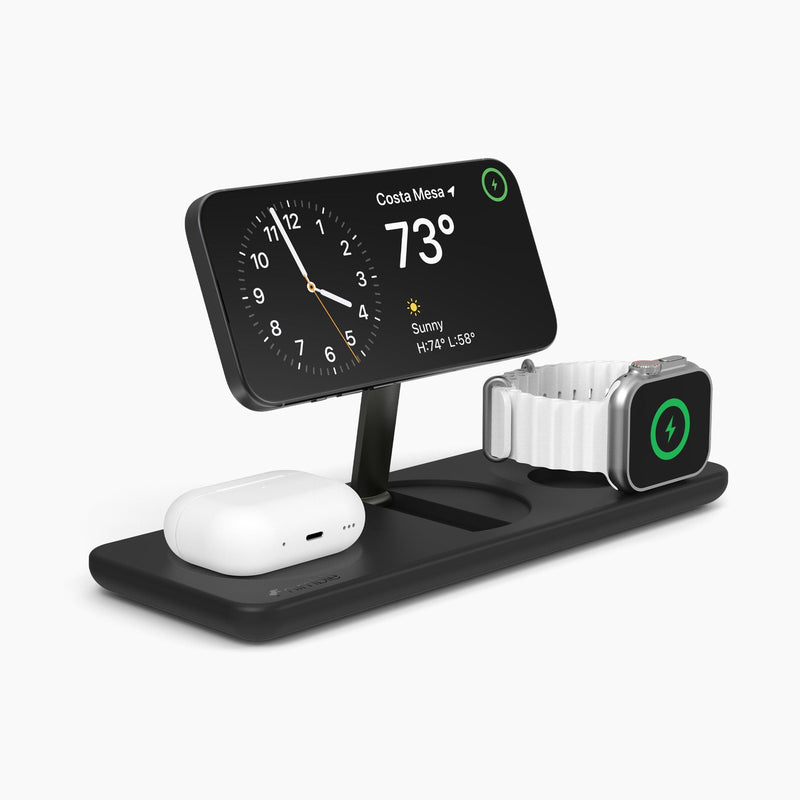 Nimble 3-in-1 Wireless Charger / Black PODIUM 3-in-1 Wireless Charger