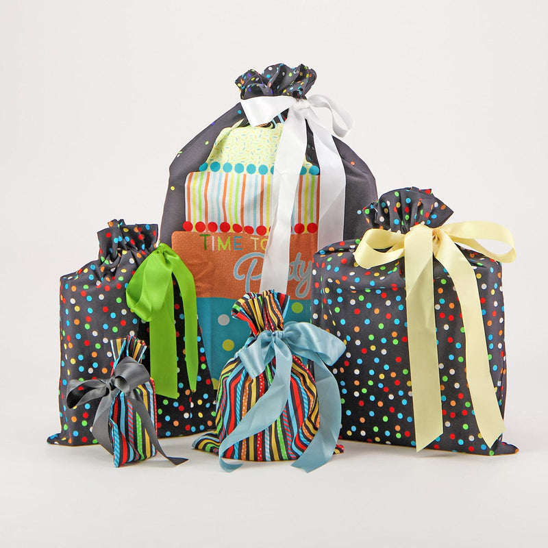 Waste Free Celebrations Time to Party (Reusable Gift Bag Set)