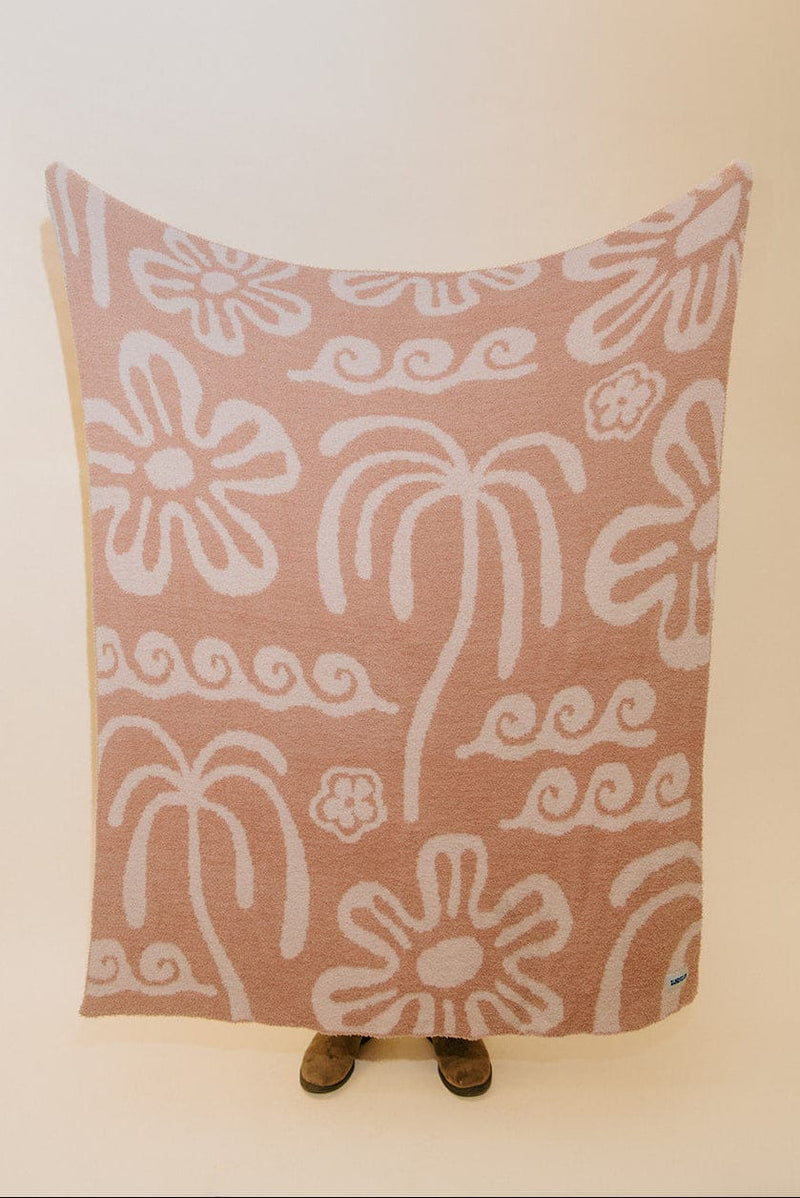 Sundream Hanalei Plush Throw - Island Blush