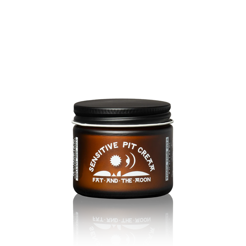 Fat and the Moon 2oz Sensitive Pit Deodorant Cream - Zero Waste Deodorant, Baking Soda Free
