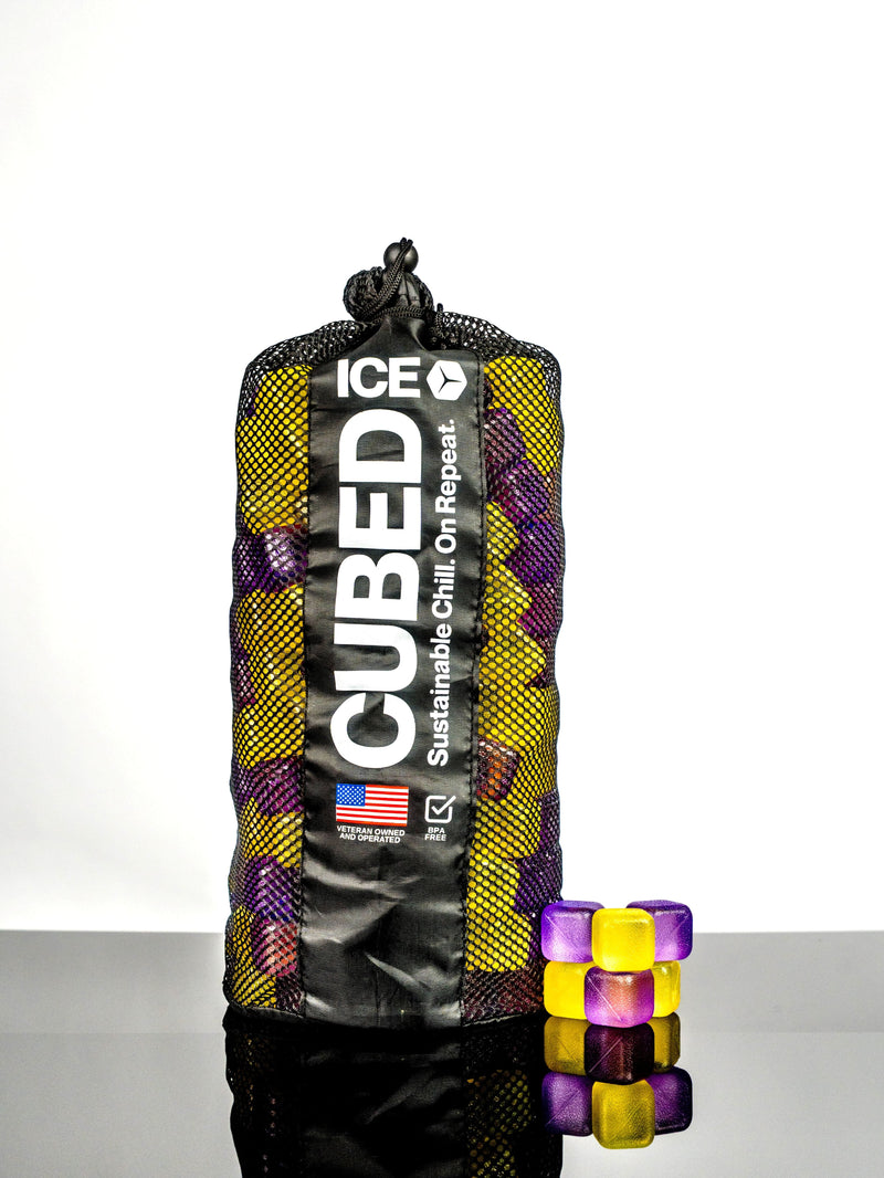 CUBED ICE CUBED ICE-Purple-Yellow-10lb Bag