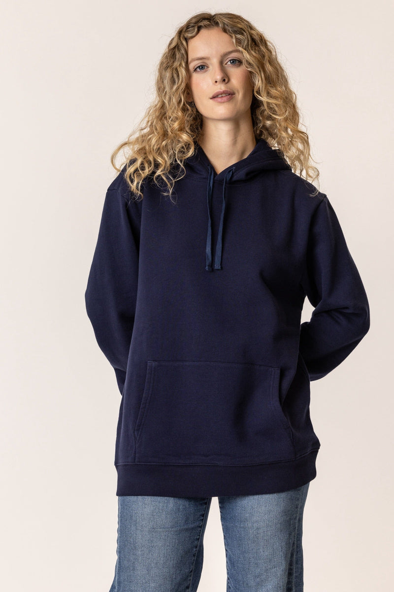 vottera Navy Blue / S Unisex Organic Cotton Pullover Hoodies