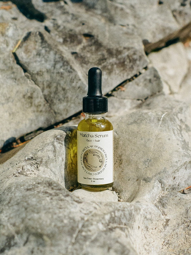 Circular Bodies Matcha Serum for Face & Hair - Vegan, Organic, Sensitive Skin, 2 oz.