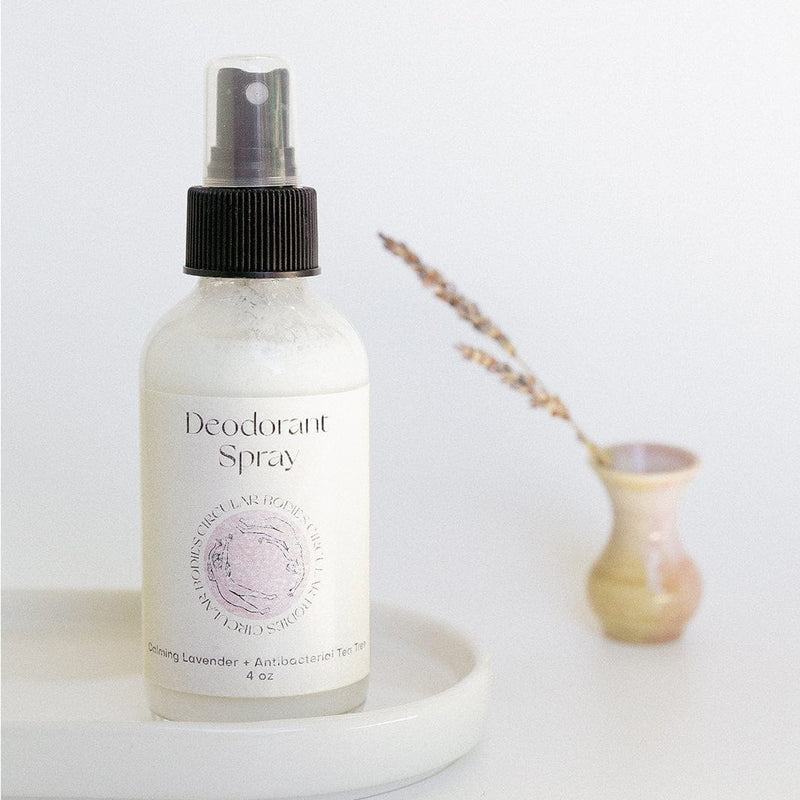 Circular Bodies Spray Cap Spray Deodorant - Baking Soda Free Deodorant, All Natural, Sensitive Skin, Refillable, 4 oz.