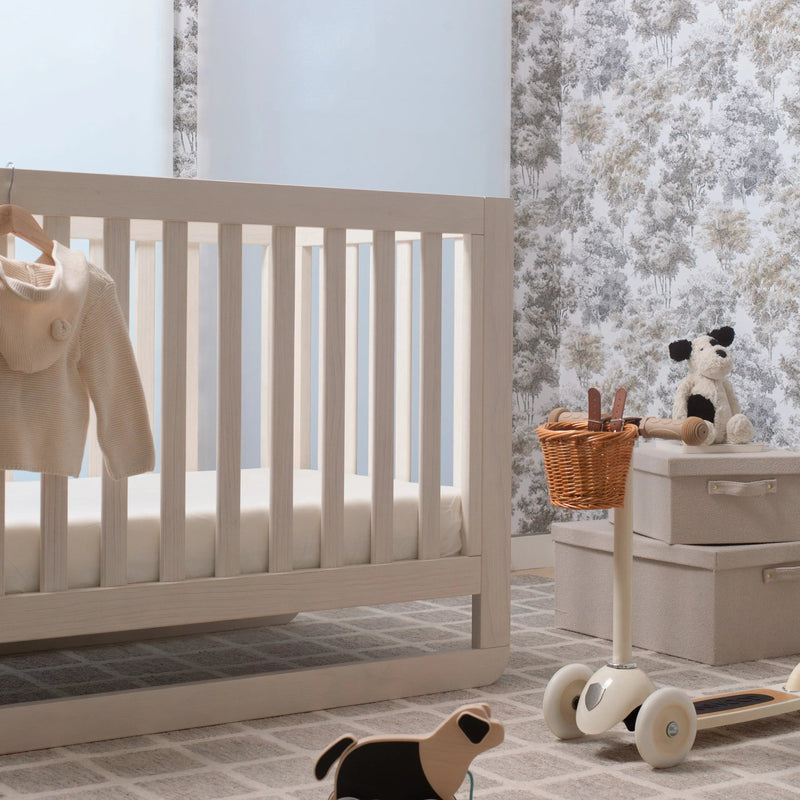 ettitude Crib / Stone CleanBamboo Hemp™ Linen+ Crib & Toddler Fitted Sheet