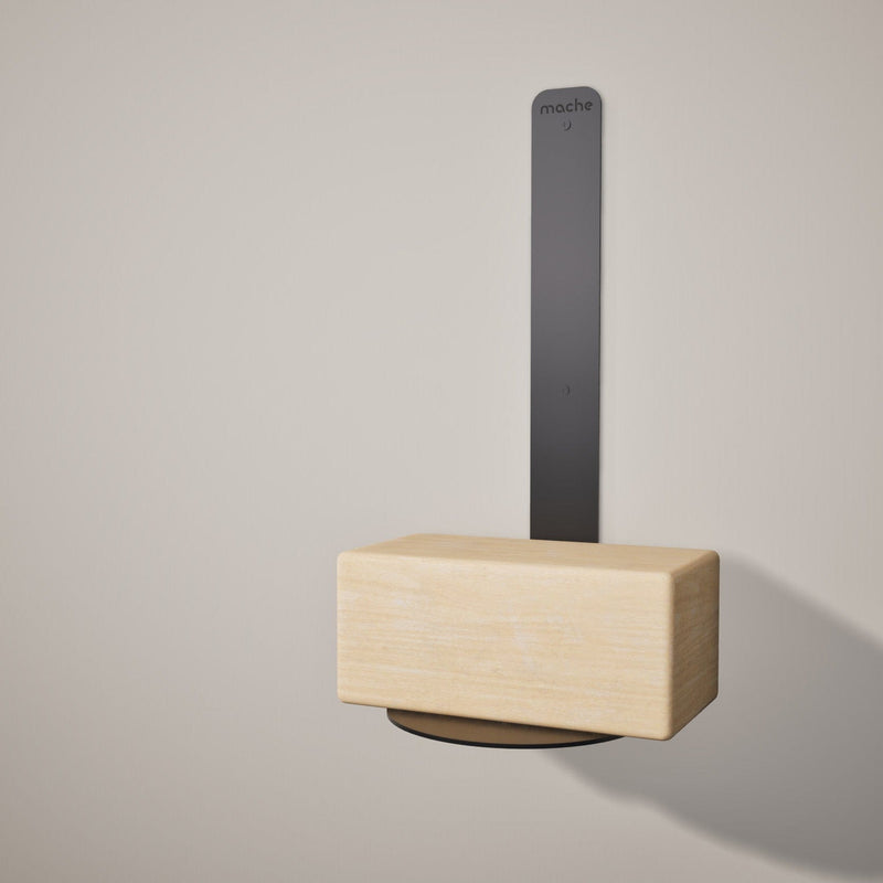 Mache Black Yoga Block Wall Bracket, Black