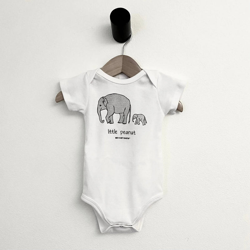 MeOMyEarth Elephant, Little Peanut Bodysuit – Eco-Friendly Fabric