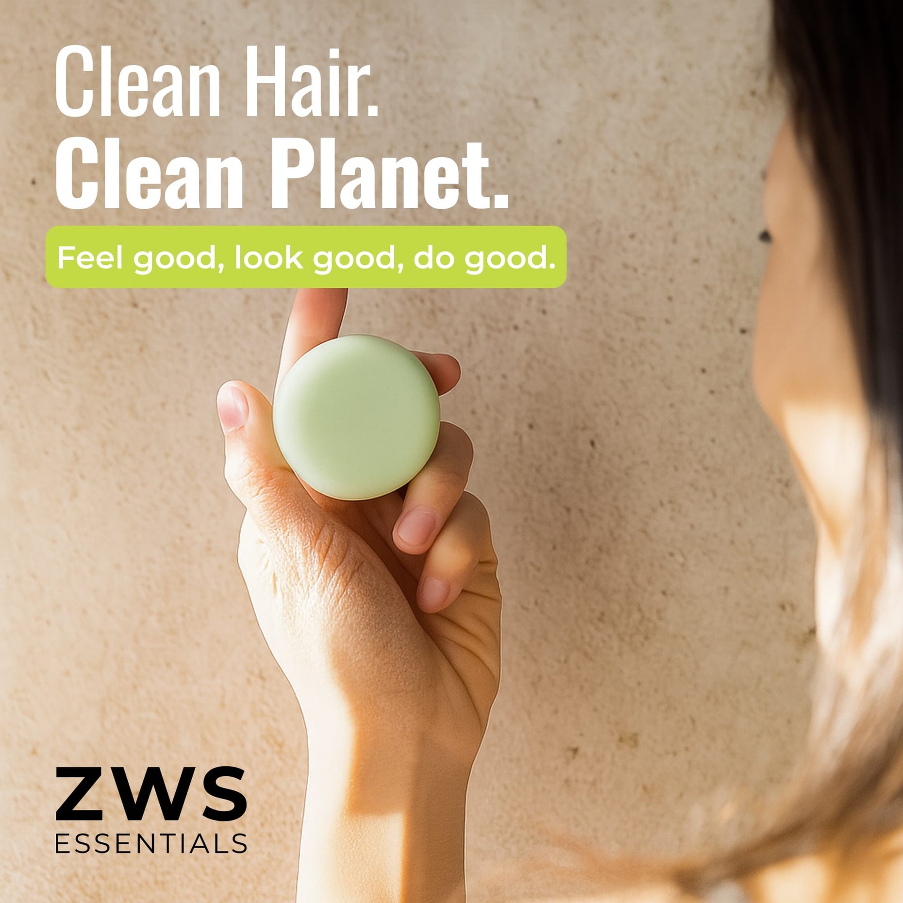 Maui Melon conditioner bar in hand: clean hair, clean planet. Plastic-free hair care by ZWS Essentials