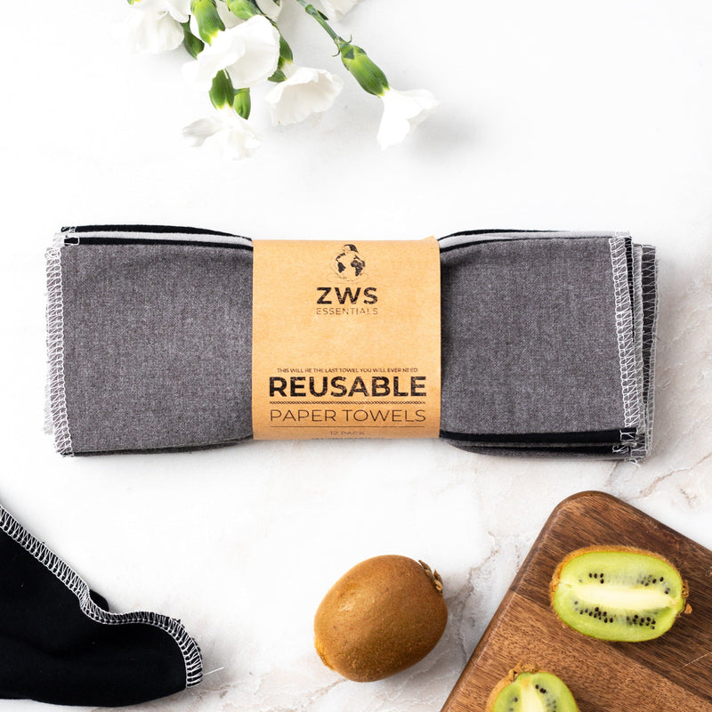 Reusable Paper Towels 12 Pack - Greys