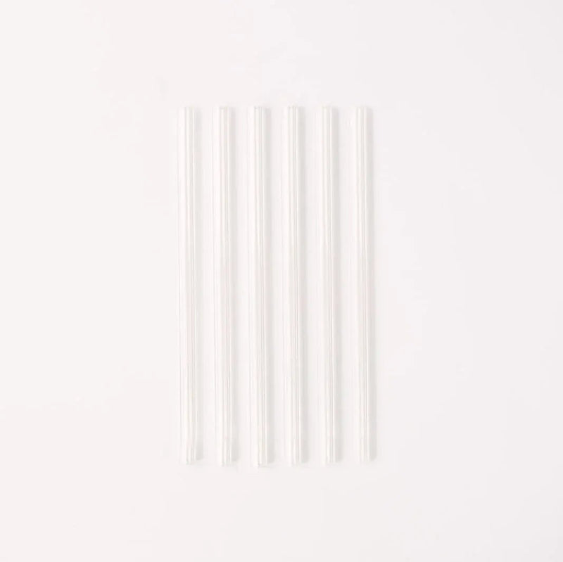 Simply Straws Classic 6" Glass Straw Set - Air