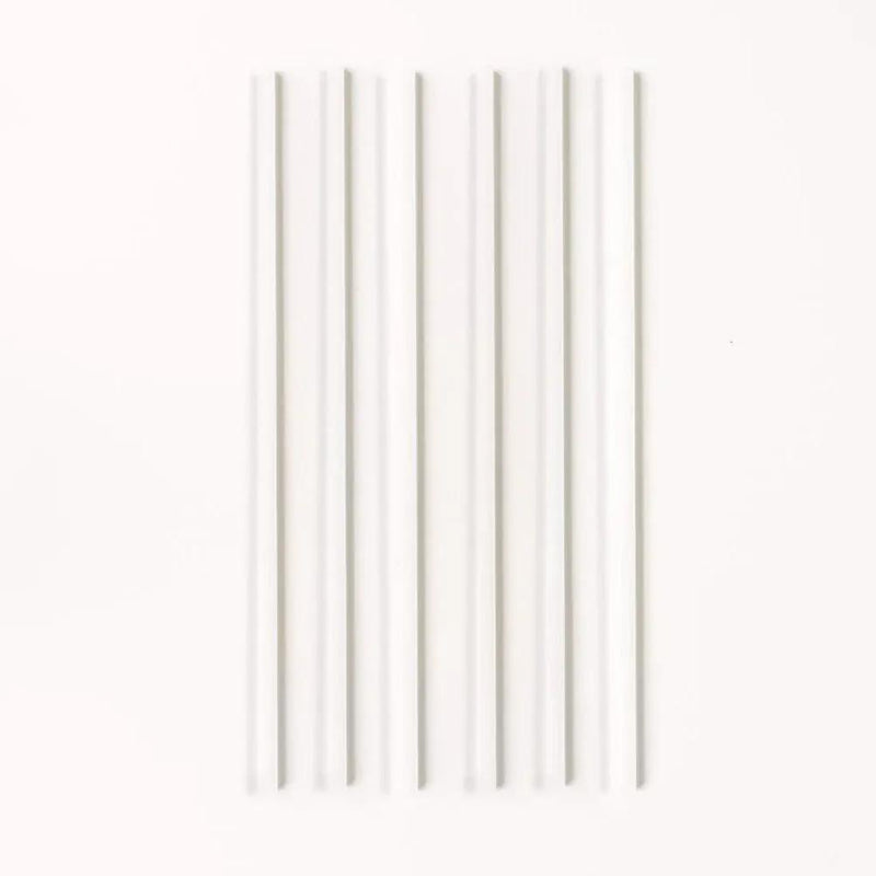 Simply Straws Tumbler 12" Glass Straw Set - Pearl