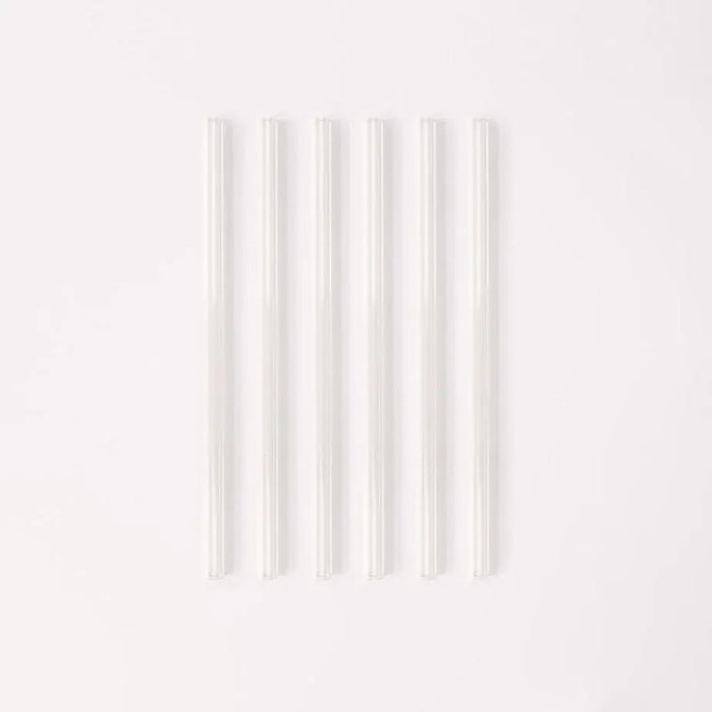 Simply Straws Wide 10" Glass Straw Set - Air