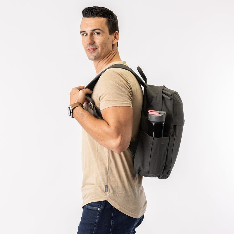 Terra Thread® Charcoal Grey Earth Backpack - Sustainable Backpack for School and Everyday use