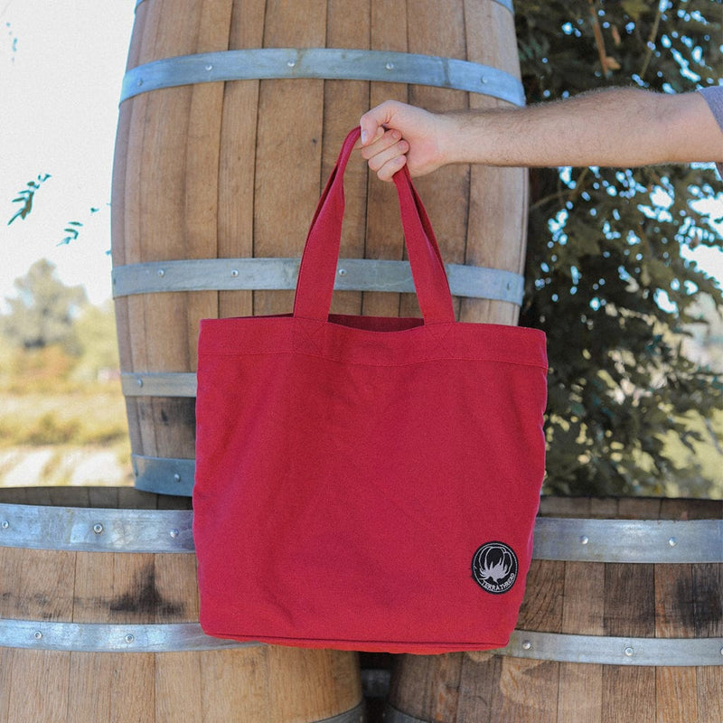 Terra Thread® Ruby Red Lupa Canvas Tote Bag