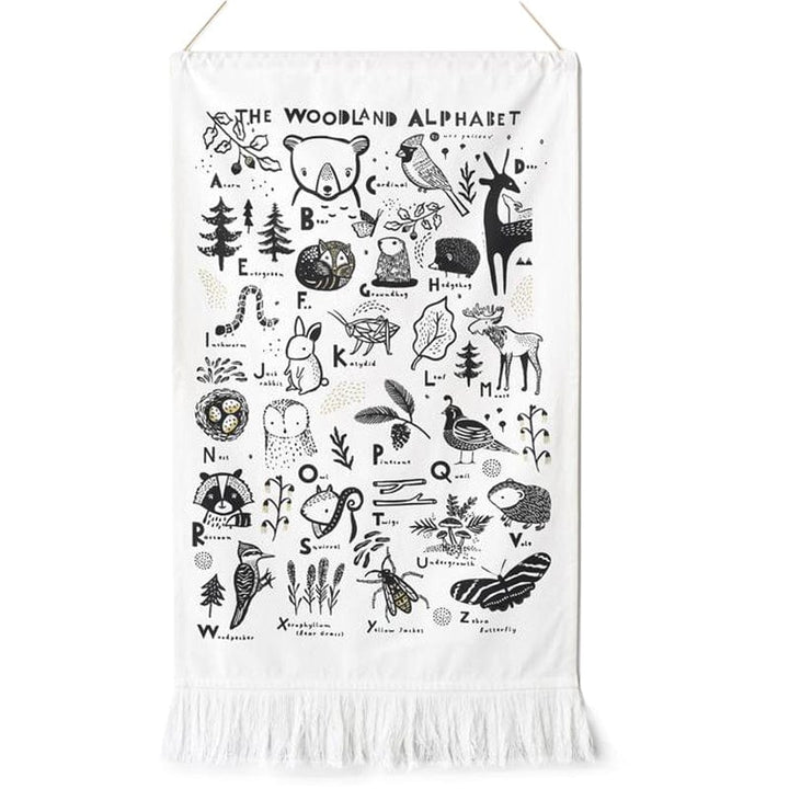 Wee Gallery, Inc. Woodland Alphabet Printed Tapestry