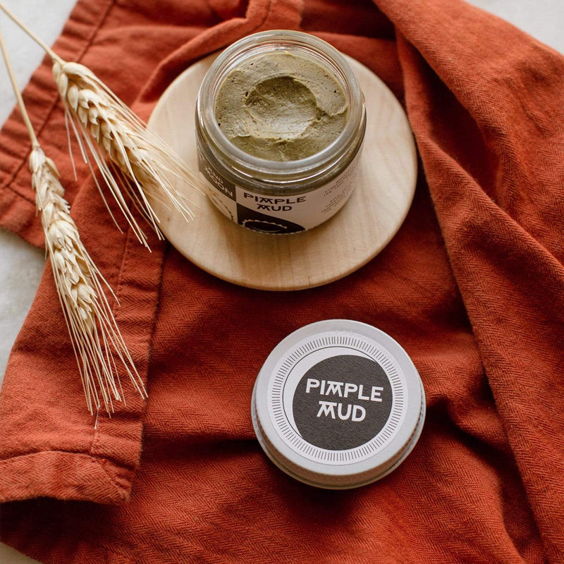 Pimple Mud Face Mask - Zero Waste Face Mask, Organic, Vegan, Plastic Free, 2 oz.