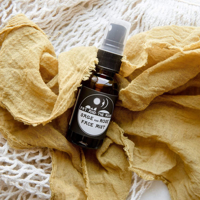 Sage & Rose Face Mist - All Natural Face Mist, Vegan, Organic, Toner, 2 oz.