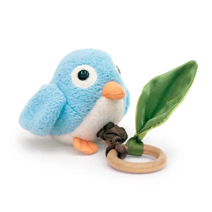 Apple Park Blue Teething Toy - Pink or Blue Birdy