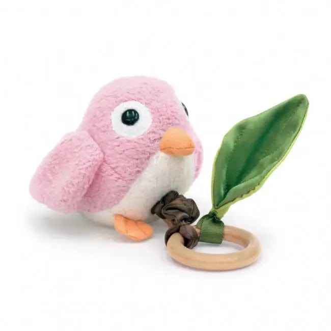 Apple Park Pink Teething Toy - Pink or Blue Birdy