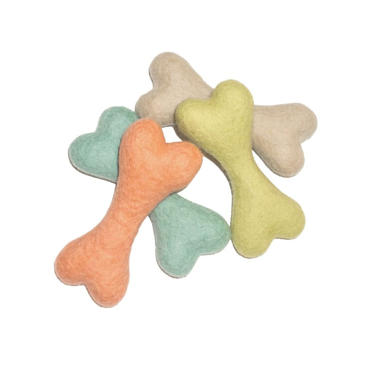 Awoo Pets LIME Handcrafted Felt Bone Dog Toy