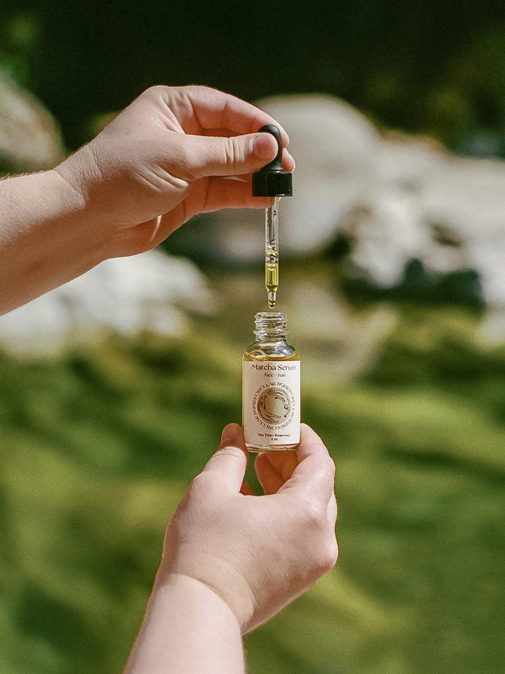 Circular Bodies Matcha Serum for Face & Hair - Vegan, Organic, Sensitive Skin, 2 oz.