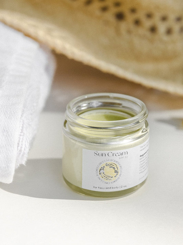 Circular Bodies unscented Sun Cream - Plastic Free Sunscreen, All Natural, Reef Safe, 2oz