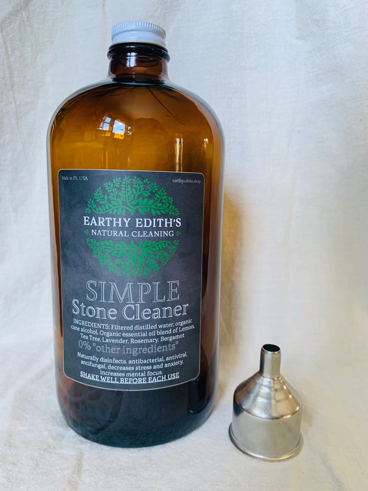 Earthy Edith’s 32oz Refill with stainless steel funnel SIMPLE Stone Cleaner