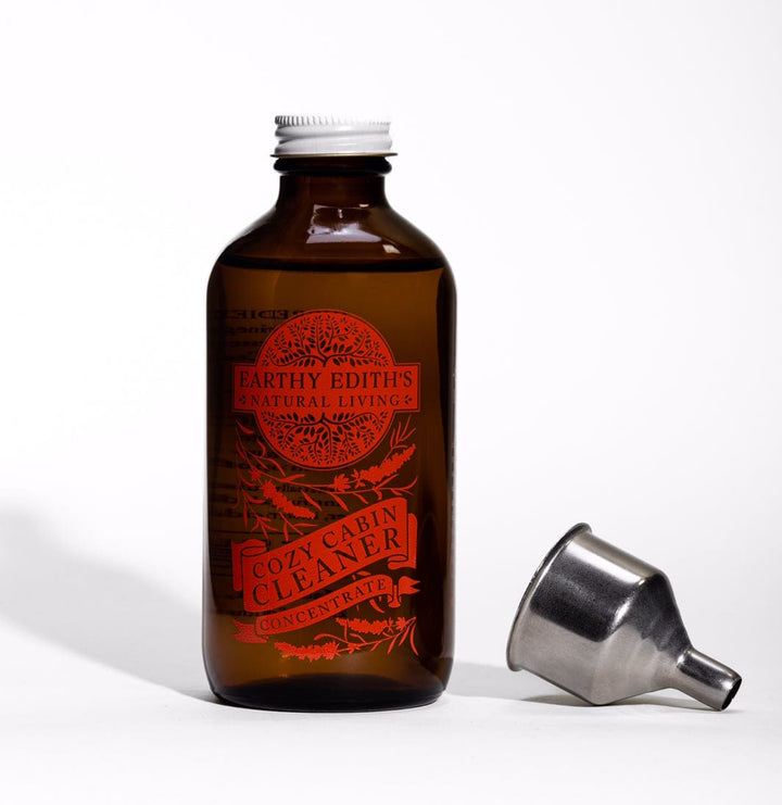 Earthy Edith’s Concentrate with stainless steel funnel SIMPLE Cozy Cabin Cleaner