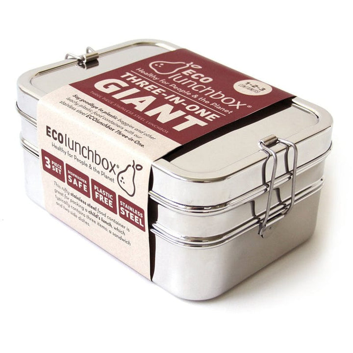 ECOlunchbox 3-in-1 Giant Stainless Steel Lunchbox