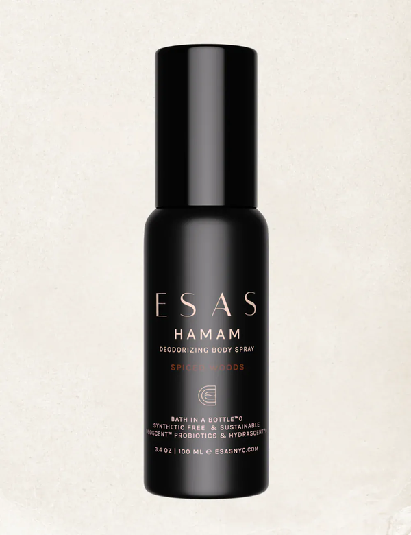 Esas Beauty 3.4 OZ (1200 SPRAYS) Spiced Woods Hamam Deo Body Spray