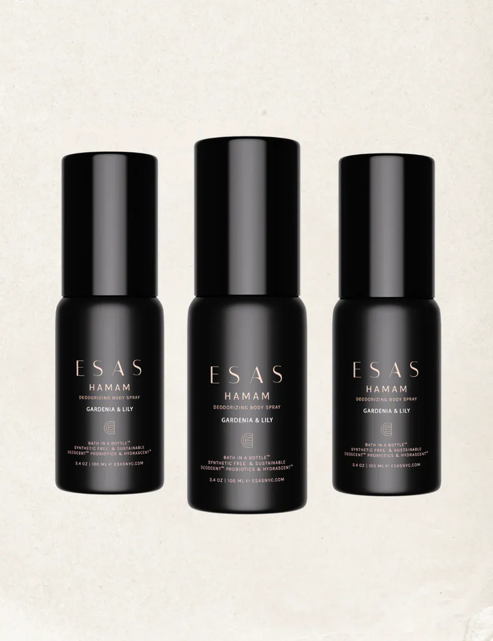Esas Beauty TRIO 1.7 OZ (540 SPRAYS) Gardenia & Lily Hamam Deo Body Spray