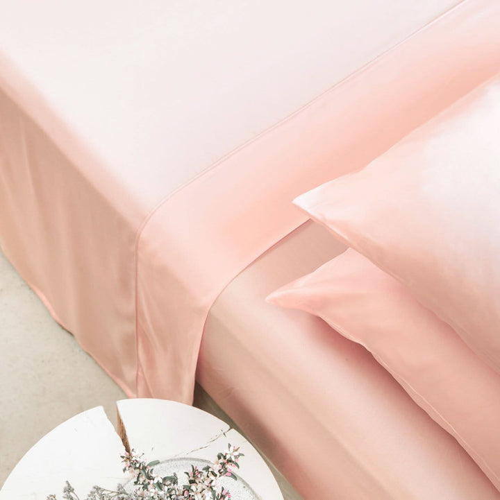 ettitude Cloud Pink / King/Cal King Signature Sateen Flat Sheet