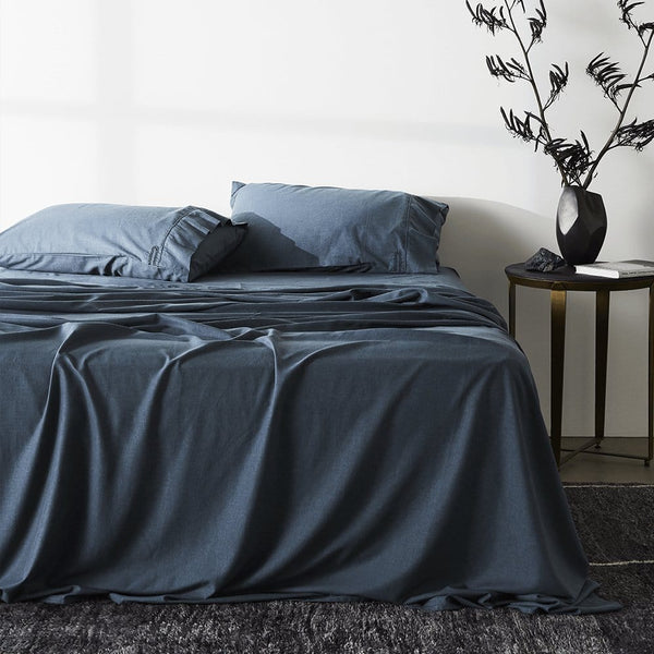 ettitude Ink / Queen Linen+ Sheet Set