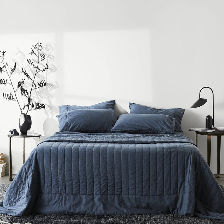 ettitude Linen+ Quilted Coverlet