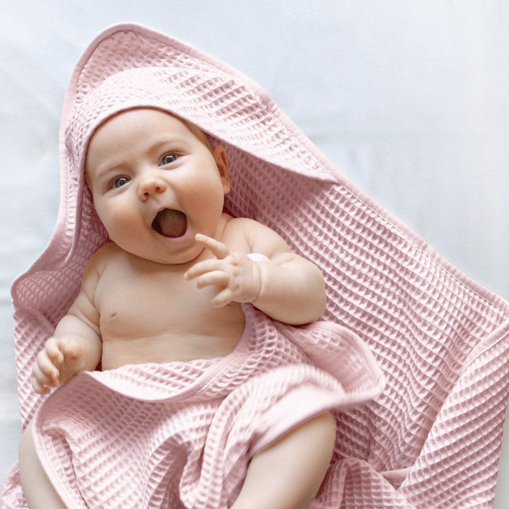 ettitude Rose / Baby Waffle Hooded Baby Towel