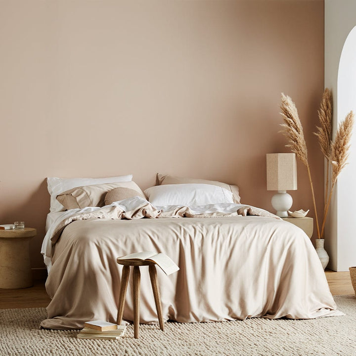 ettitude Sand / Twin Signature Sateen Duvet Cover