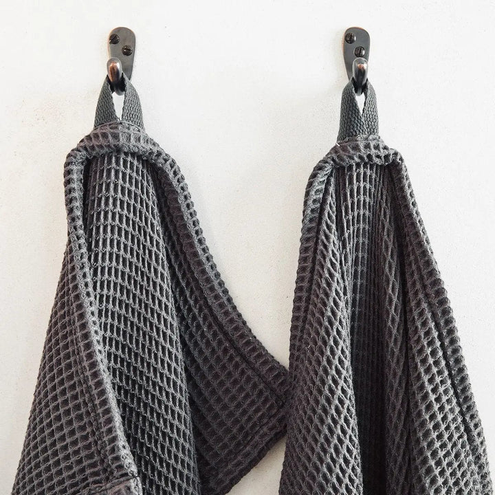 ettitude Slate / One Size Waffle Towel Set