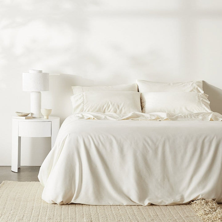 ettitude Stone / Full/Queen Linen+ Duvet Cover