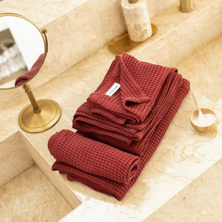 ettitude Sumac / One Size Waffle Towel Set