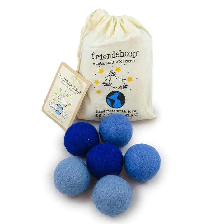 Friendsheep blue Eco Toy Ball "True Blue" - Set of 6