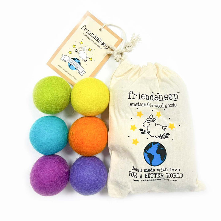 Friendsheep Eco Toy Ball "Rainbow Land" - Set of 6