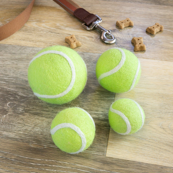 Friendsheep Mini Tennis Wool Balls 1.5 in - Set of 3 - Classic Green