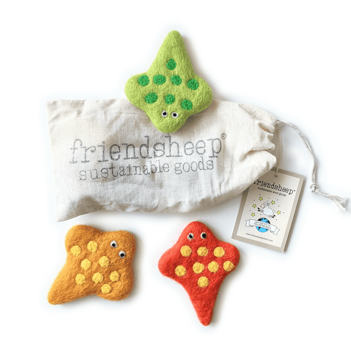 Friendsheep Spotty the Stingray and Friends - Set of 3 - Orange