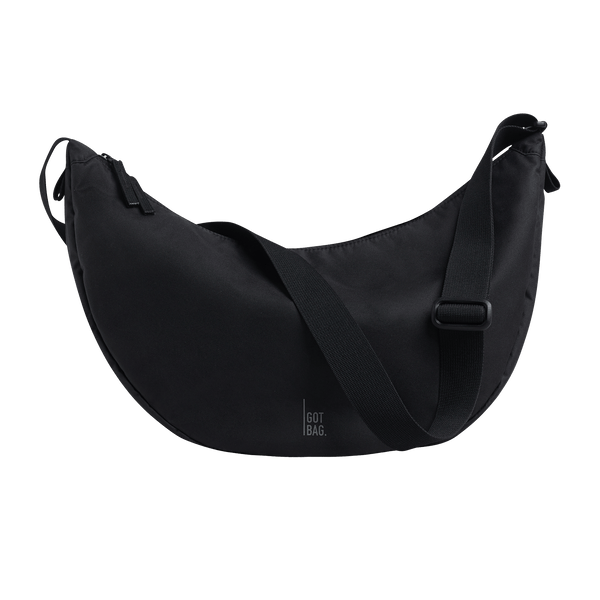 GOT BAG black Moon Bag Large, Made of Ocean Plastic - Sustainable Travel Case, 100% Recycled Plastic, Water Resistant